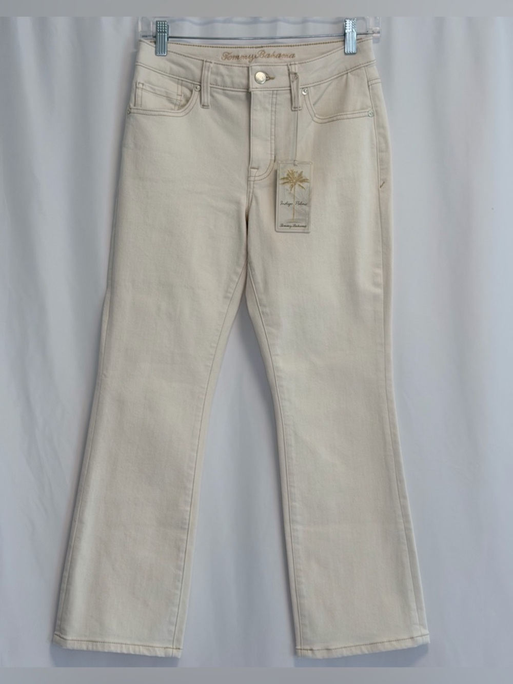 Tommy Bahama NWT Natural Relaxed Fit Straight Leg Pants Sz 4 Travel Resort
